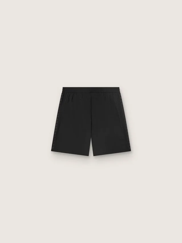Svarta dubbla sportshorts för herr