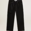 Svarta herrjeans med lös passform och kristaller med gradienteffekt över hela byxan