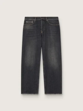 Svarta herrjeans med stonewashed-effekt