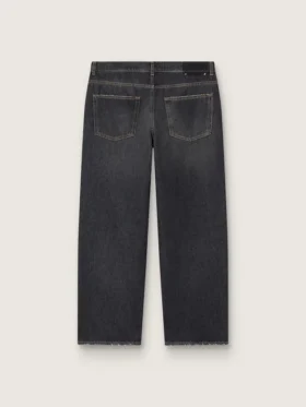 Svarta herrjeans med stonewashed-effekt
