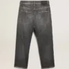 Svarta herrjeans med stonewashed-effekt