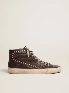 Svarta Slide-sneakers för herr med nitar