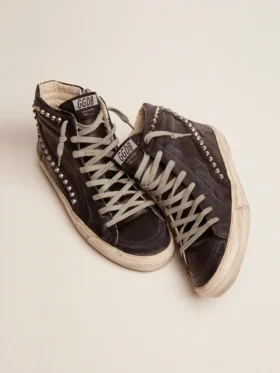 Svarta Slide-sneakers för herr med nitar