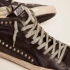 Svarta Slide-sneakers för herr med nitar