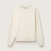Sweatshirt i åldrat vitt med omvänt logo på ryggen – Jersey Capsule