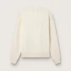 Sweatshirt i åldrat vitt med omvänt logo på ryggen – Jersey Capsule