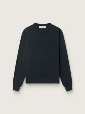 Sweatshirt i tvättad svart med omvänt logo på ryggen – Jersey Capsule