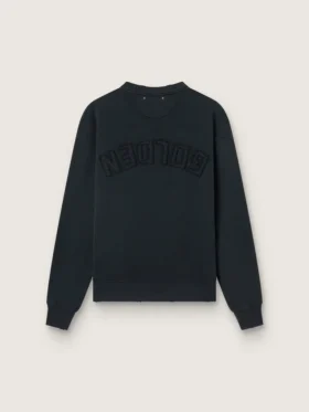 Sweatshirt i tvättad svart med omvänt logo på ryggen – Jersey Capsule