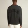Sweatshirt i tvättad svart med omvänt logo på ryggen – Jersey Capsule