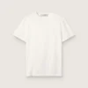 T-shirt för damer i vit, sliten stil med normal passform