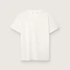 T-shirt för damer i vit, sliten stil med normal passform