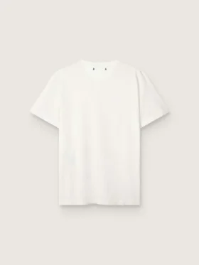 T-shirt för damer i vit, sliten stil med normal passform