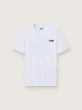T-shirt från White Star Collection med kontrasterande svart logotyp och stjärna