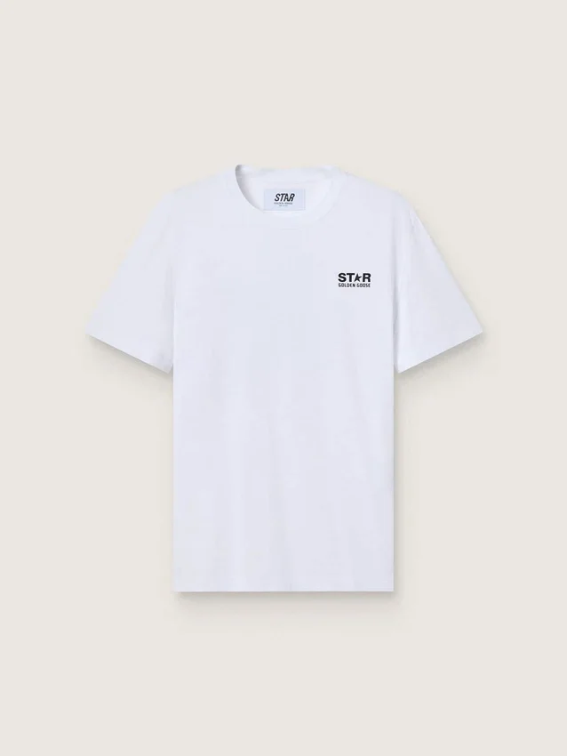 T-shirt från White Star Collection med kontrasterande svart logotyp och stjärna