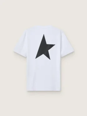 T-shirt från White Star Collection med kontrasterande svart logotyp och stjärna