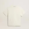 T-shirt i åldrat vitt med omvänt logo på ryggen – Jersey Capsule