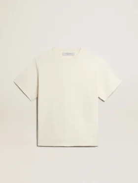 T-shirt i åldrat vitt med omvänt logo på ryggen – Jersey Capsule