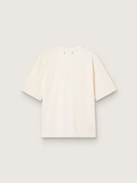 T-shirt i åldrat vitt med omvänt logo på ryggen – Jersey Capsule