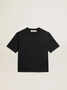 T-shirt i tvättad svart med omvänt logo på ryggen – Jersey Capsule