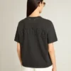 T-shirt i tvättad svart med omvänt logo på ryggen – Jersey Capsule