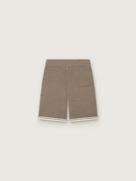 Unisex-bermudashorts i duvgrå stickad tröja