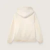 Unisex-hoodie med stjärna i vit bomull med logotryck