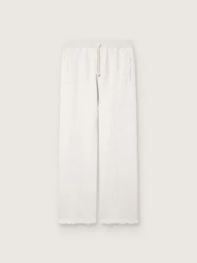 Unisex-joggingbyxor i grå melerad fleece