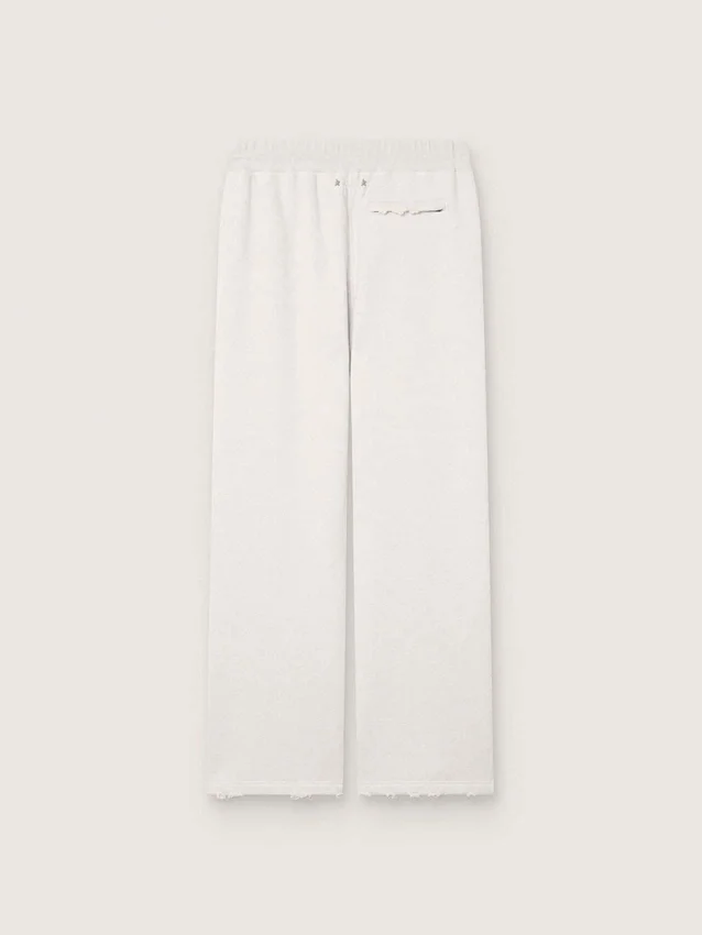 Unisex-joggingbyxor i grå melerad fleece