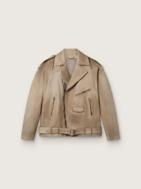 Unisex-läderjacka, handbehandlad och handfärgad