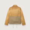 Unisex-safarijacka i beige och militärgrön bomull med stora fickor