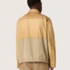 Unisex-safarijacka i beige och militärgrön bomull med stora fickor
