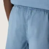 Unisex-shorts i ljusblå bomullstwill