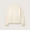 Unisex-sweatshirt i bomull i vintagevitt med broderade VCE-märken