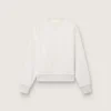 Unisex-sweatshirt i grå bomull med broderi och kristaller