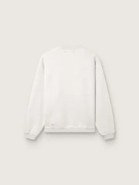 Unisex-sweatshirt i grå melerad bomull med broderat ”Star”-märke