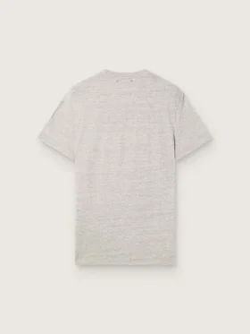 Unisex-t-shirt i grå melerad jersey med flaggtryck