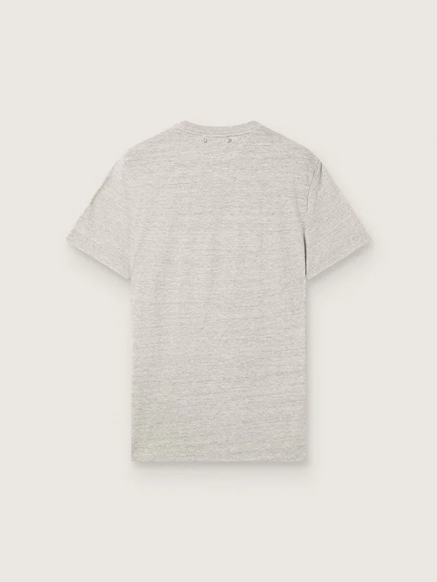 Unisex-t-shirt i grå melerad jersey med flaggtryck