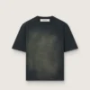 Unisex-t-shirt i svart bomullsjersey med broderad logotyp