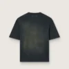 Unisex-t-shirt i svart bomullsjersey med broderad logotyp