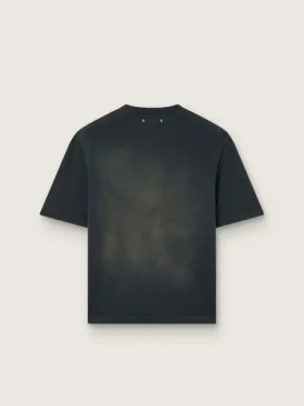 Unisex-t-shirt i svart bomullsjersey med broderad logotyp