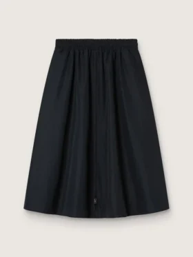 Utställd kjol i svart teknisk nylon