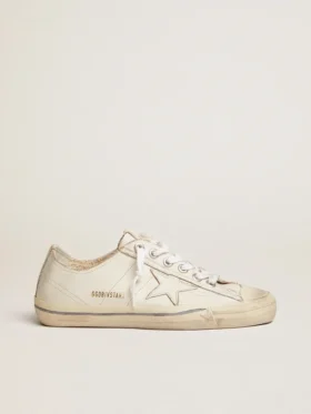 V-Star för damer i läder med vintageeffekt