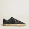 V-Star-sneakers i midnattsblå denim med svart läderstjärna och tå
