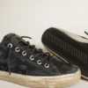V-Star-sneakers i midnattsblå denim med svart läderstjärna och tå