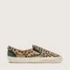 VCE Penstar för herr i ponnyskinn med leopardmönster och svart läderflik på hälen