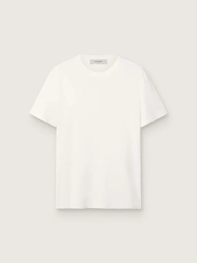 Vit herr-T-shirt med sliten yta