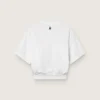 Vit kort sport-T-shirt för dam