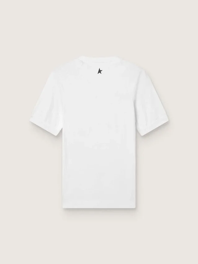 Vit sport-T-shirt i slim fit för herr