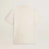 Vit T-shirt för herr i vintage-stil med tryck på framsidan