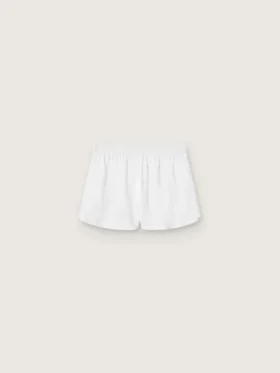 Vita dubbla sportshorts för dam